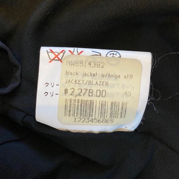 Gianfranco Ferre black jacket w/ beige stitching - Picture 8 of 10